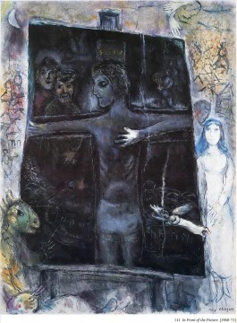 Vor dem Bild Zeitgenosse Marc Chagall Ölgemälde